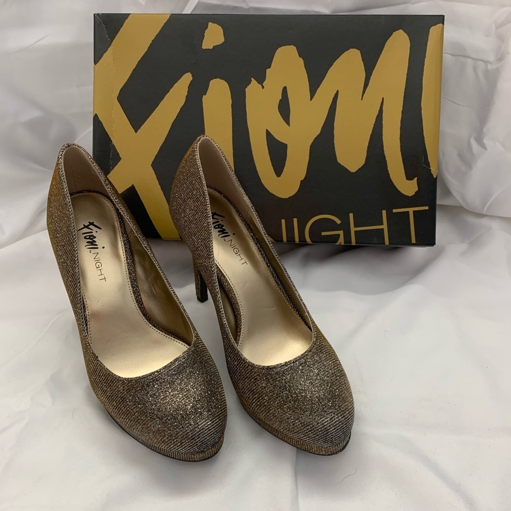 Fioni Night Silver & Gold Prism Heels